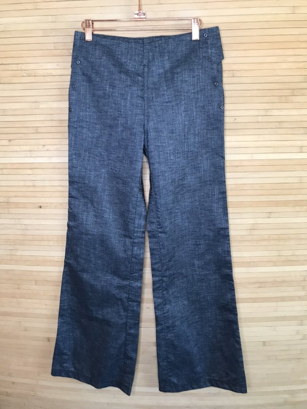 Cop Copine Vintage snap front buckle back Wide Leg 4 26" waist 30" inseam pants